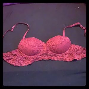 Red lace bra